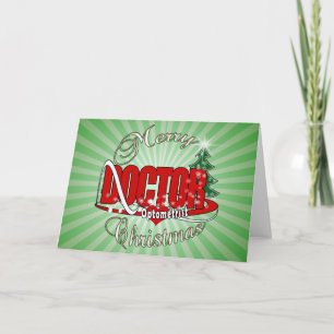 CARTES POUR FÊTES ANNUELLES MÉDECIN OPTOMÉTRISTE MERRY CHRISTMAS