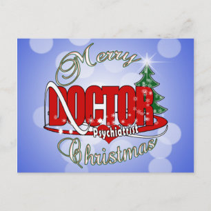 CARTES POUR FÊTES ANNUELLES MÉDECIN PSYCHIATRISTE MERRY CHRISTMAS