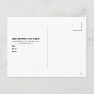 Cartes Pour Fêtes Annuelles Medicare AEP 2026 Plan Review Postcard