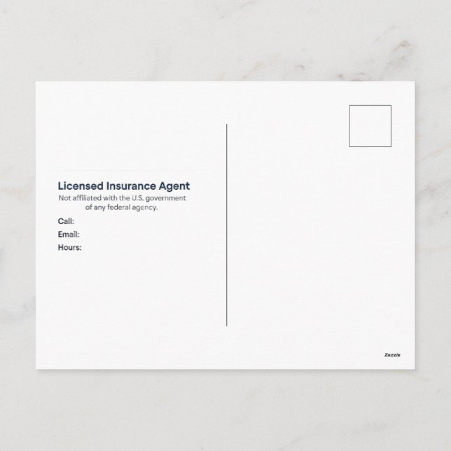 Cartes Pour Fêtes Annuelles Medicare AEP 2026 Plan Review Postcard (Dos)