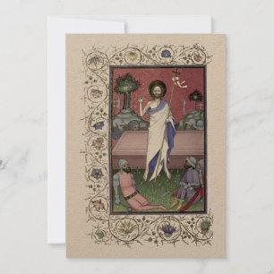 Cartes Pour Fêtes Annuelles Médiéval 1439 Résurrection du Christ Pâques