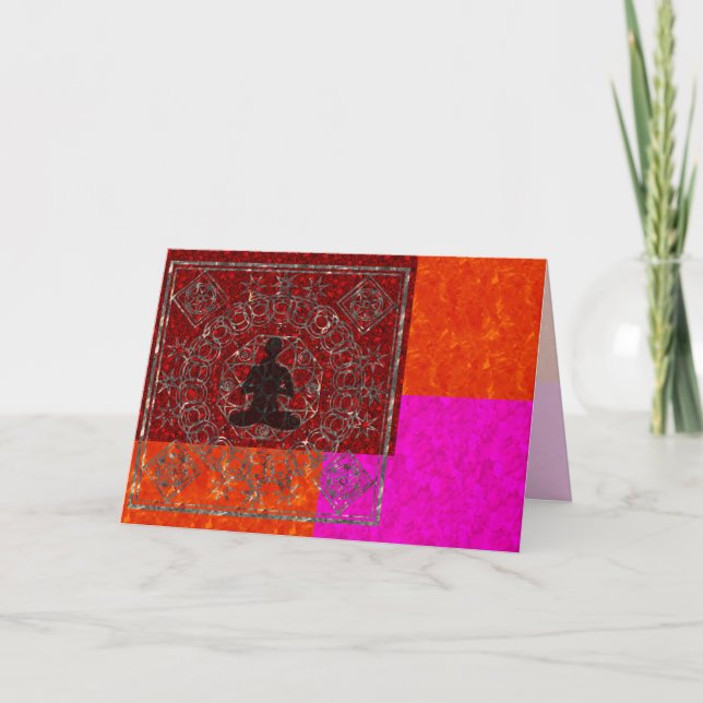 Cartes Pour Fêtes Annuelles Méditation - Carte, Salutation, Note (Devant)