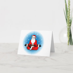 Cartes Pour Fêtes Annuelles Méditation de Santas