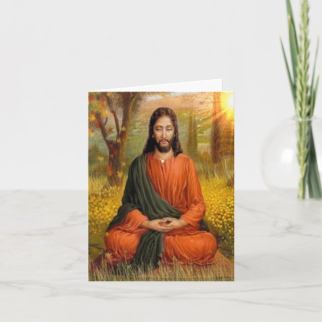 Cartes Pour Fêtes Annuelles Méditation Jésus Christ (Devant)