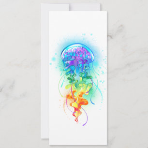 Cartes Pour Fêtes Annuelles Méduse arc-en-ciel