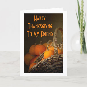 CARTES POUR FÊTES ANNUELLES ***MEILLEUR AMI*** À THANKSGIVING=MERCI POUR VOUS