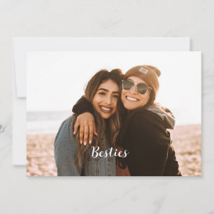 Cartes Pour Fêtes Annuelles Meilleur Ami Besties Photo personnalisée