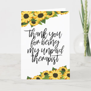 Cartes Pour Fêtes Annuelles Meilleur Ami Funny Merci tournesol