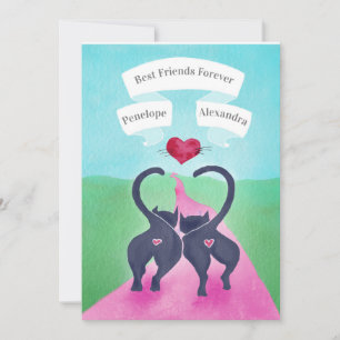 Cartes Pour Fêtes Annuelles Meilleur Ami Valentine Funny Chat Butt 