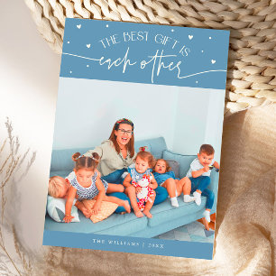 Cartes Pour Fêtes Annuelles Meilleur Cadeau Denim Bleu Saint-Valentin Photo