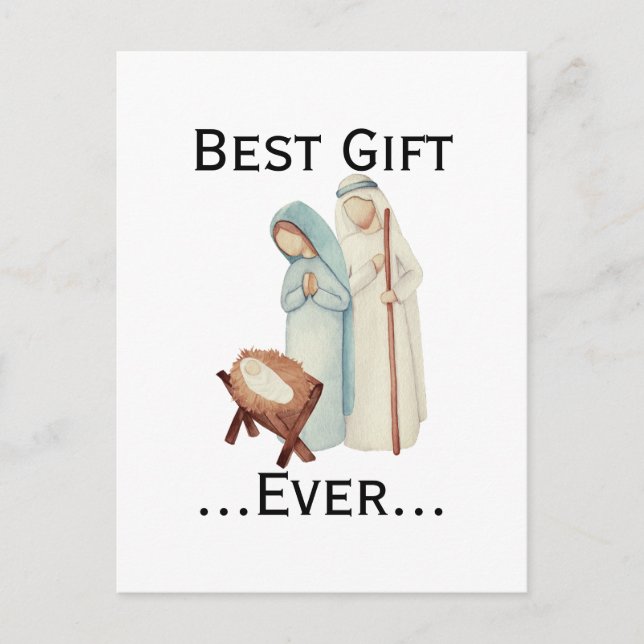 Cartes Pour Fêtes Annuelles Meilleur cadeau Toujours Noël Nativité Figurines (Devant)