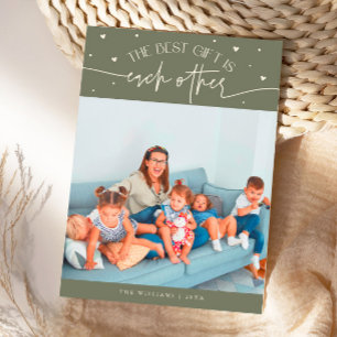 Cartes Pour Fêtes Annuelles Meilleur Cadeau Vert Sauge Saint-Valentin Photo