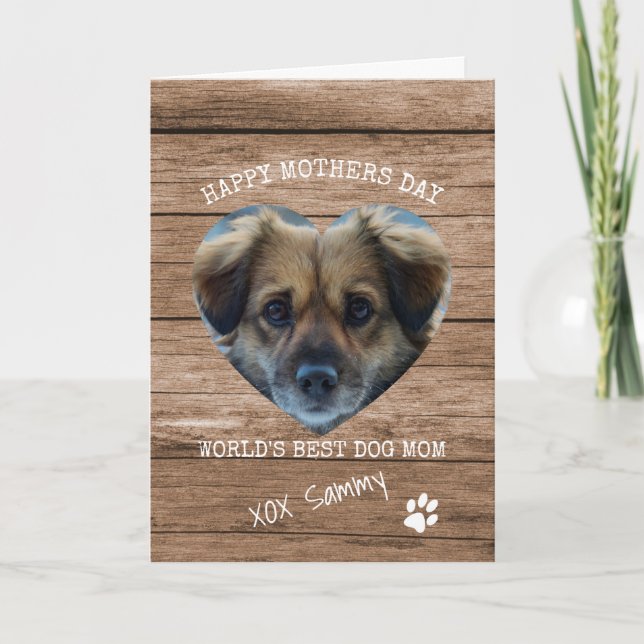 Cartes Pour Fêtes Annuelles Meilleur chien maman photo Journée Mondiale des mè (Devant)