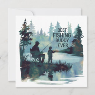 Cartes Pour Fêtes Annuelles Meilleur Compagnon de Pêche