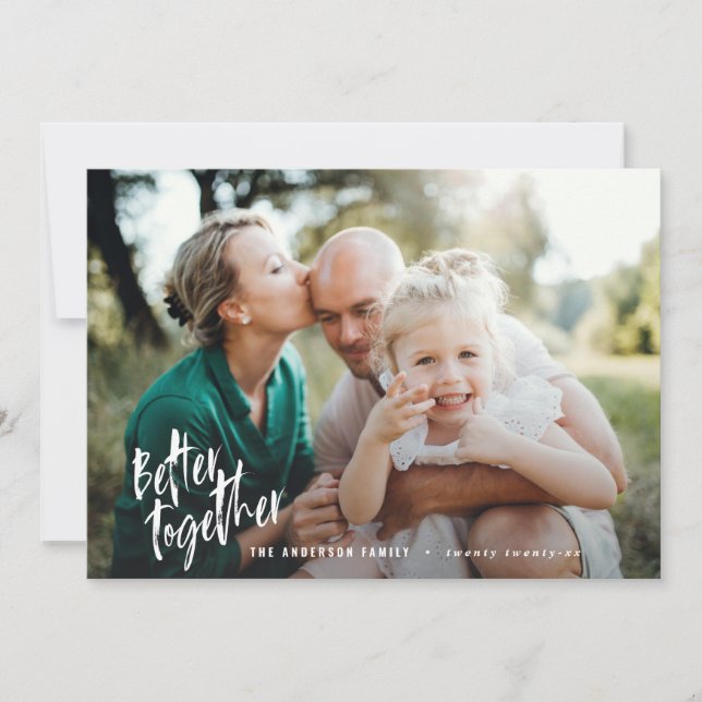 Cartes Pour Fêtes Annuelles meilleur ensemble moderne script minimal photo (Devant)