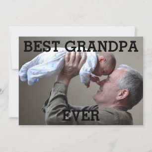 Cartes Pour Fêtes Annuelles Meilleur Grand-Père Jamais Photo Personnalisée Cré