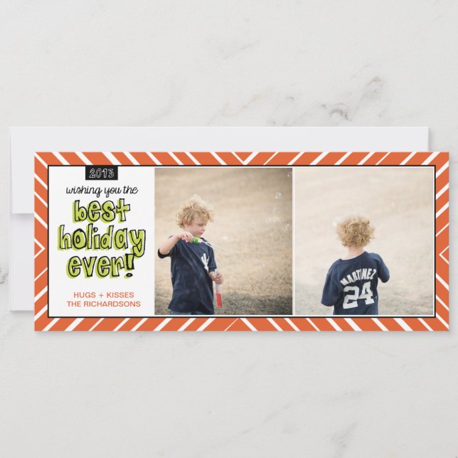 Cartes Pour Fêtes Annuelles Meilleur jour de vacances x2 ! (Devant)