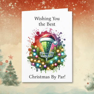 Cartes Pour Fêtes Annuelles Meilleur Noël par Par   Drôle Disque Golf Thème