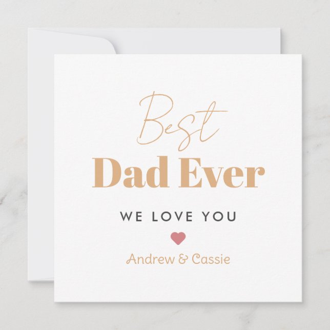 Cartes Pour Fêtes Annuelles Meilleur papa (Devant)