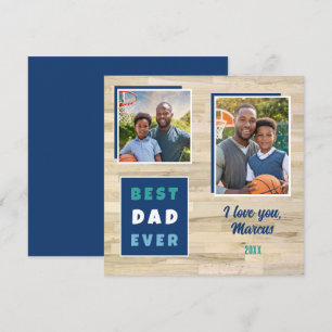 Cartes Pour Fêtes Annuelles Meilleur Papa Actuel 2 Collage de Photos Père