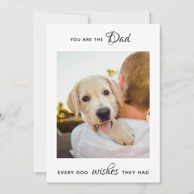 Cartes Pour Fêtes Annuelles Meilleur papa chien Cadeau personnalisé de photo d (Devant)