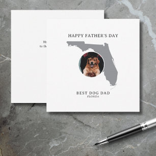 Cartes Pour Fêtes Annuelles Meilleur Papa Chien Floride Photo Fête des Pères