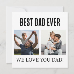 Cartes Pour Fêtes Annuelles Meilleur Papa du Monde 2 Collage de Photos Cadeau