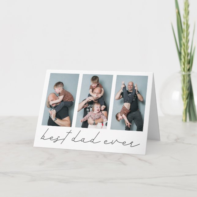 Cartes Pour Fêtes Annuelles Meilleur papa jamais | 3 Fête des pères photo (Devant)