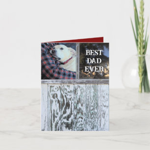Cartes Pour Fêtes Annuelles Meilleur Papa Jamais Russe Distressed Wood Ajouter