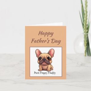Cartes Pour Fêtes Annuelles Meilleur Papa Toutou Bouledogue Français Fête des