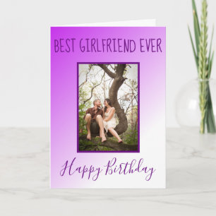 Cartes Pour Fêtes Annuelles Meilleure amie Jamais Anniversaire Photo Purple Om