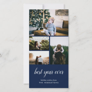 Cartes Pour Fêtes Annuelles Meilleure année jamais   Nouvel An   Photo bleu ma