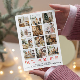 Cartes Pour Fêtes Annuelles Meilleure année jamais photo Noël personnalisé