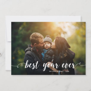 Cartes Pour Fêtes Annuelles Meilleure année stylé jamais photo pleine Noël