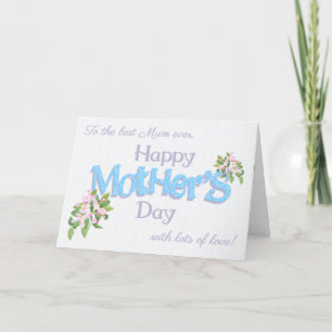 Cartes Pour Fêtes Annuelles Meilleure Fête des mères maman avec Apple Blossom 