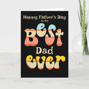 Cartes Pour Fêtes Annuelles Meilleure Fête des pères rétro Papa Jamais