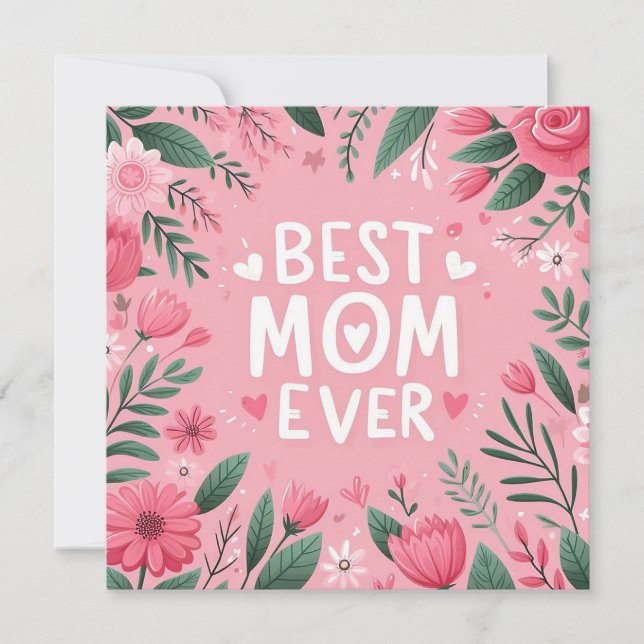 Cartes Pour Fêtes Annuelles Meilleure Maman Ever (Devant)