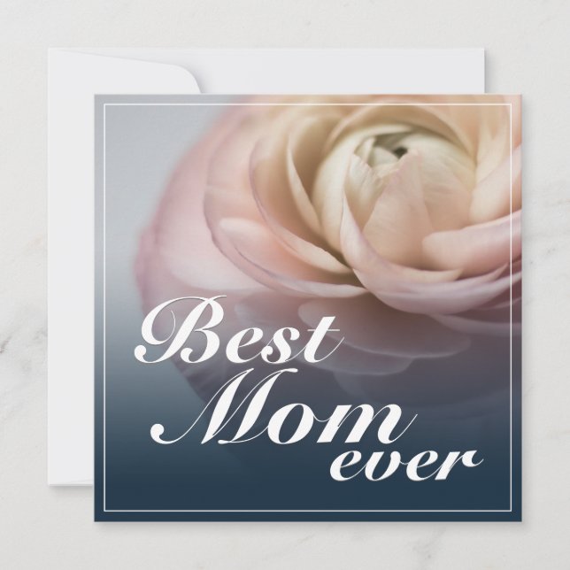 Cartes Pour Fêtes Annuelles Meilleure maman jamais avec Big Rose (Devant)