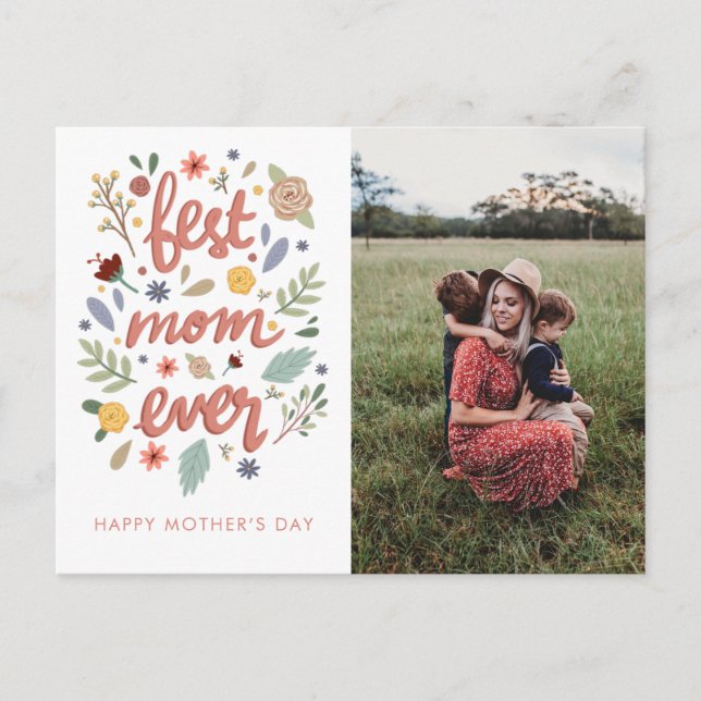Cartes Pour Fêtes Annuelles Meilleure maman jamais photo Fête des mères (Devant)
