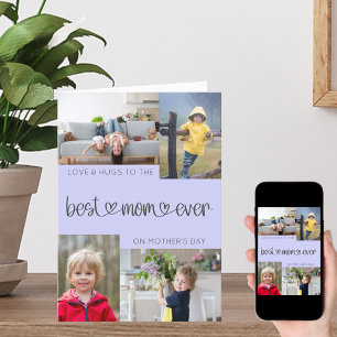 Cartes Pour Fêtes Annuelles Meilleure maman Jour des mères 4 Photo Collage Lil