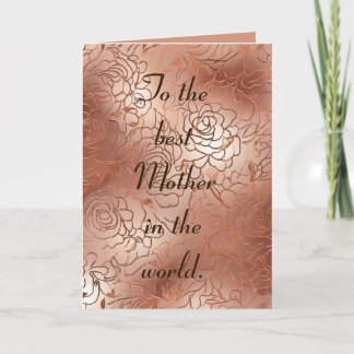 Cartes Pour Fêtes Annuelles Meilleure Mère du Monde
