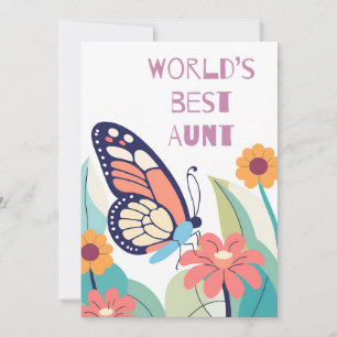 Cartes Pour Fêtes Annuelles Meilleure Tante du Monde