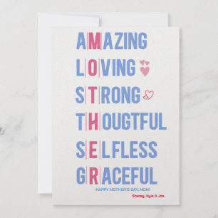Cartes Pour Fêtes Annuelles Meilleures qualités de maman pour une meilleure ca