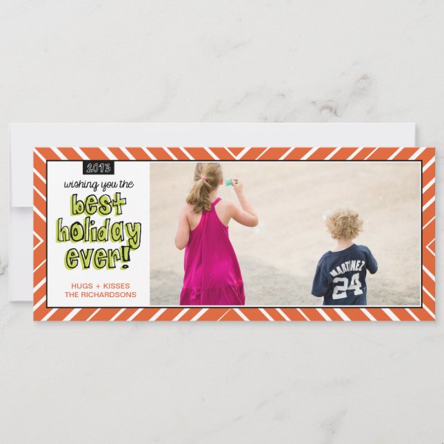 Cartes Pour Fêtes Annuelles Meilleures Vacances Jamais ! (Devant)