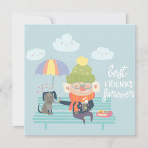 Cartes Pour Fêtes Annuelles Meilleurs amis pour toujours
