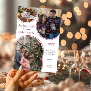 Cartes Pour Fêtes Annuelles Meilleurs Cadeaux 3 Arc Photo Moderne Grossesse de