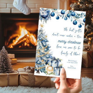 Cartes Pour Fêtes Annuelles Meilleurs cadeaux Grossesse de Noël bleue