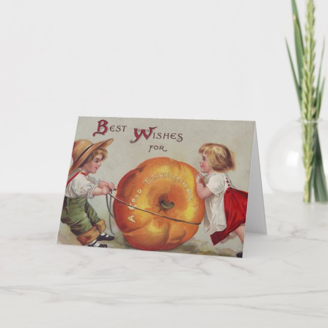 Cartes Pour Fêtes Annuelles Meilleurs voeux pendant un bon thanksgiving (Devant)