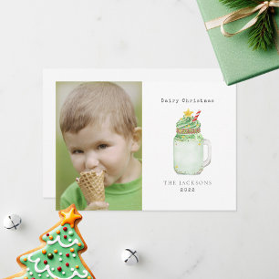 Cartes Pour Fêtes Annuelles Mélange de Noël Dairy Christmas Tree