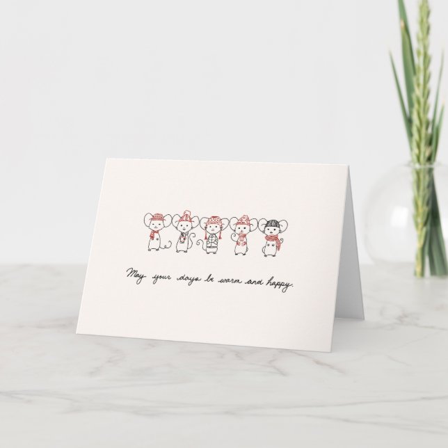 Cartes Pour Fêtes Annuelles Mélange d'hiver (Devant)